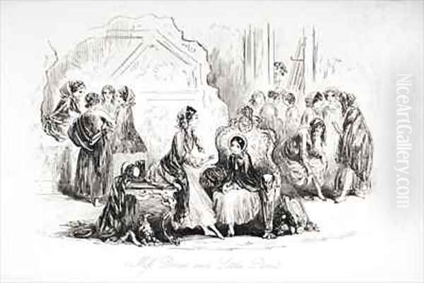 Miss Dorrit and Little Dorrit by Hablot Knight Browne