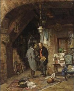 La Bottega Dell'antiquario by Ferdinando Brambilla