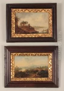 River Landscape With Mule-herder And by Johann Christian Brand