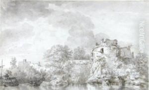 Flusslandschaft Mit Ruinen by Johann Christian Brand