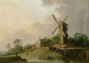 Fluslandschaft Mit Einer Fluslandschaft Mit Einer