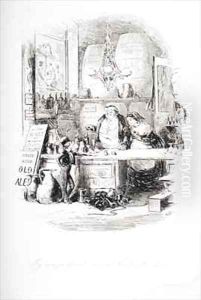 A magnificent order at the public house by Hablot Knight Browne
