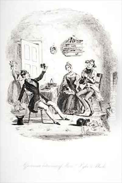 Affectionate behaviour of Messrs. Pyke and Pluck - view 1
