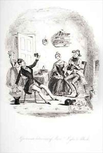 Affectionate behaviour of Messrs. Pyke and Pluck by Hablot Knight Browne