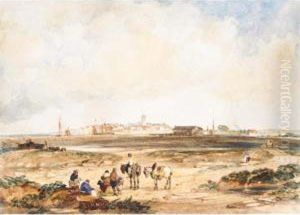 Fisherfolk On The Shore At Yarmouth, Isle Of Wight