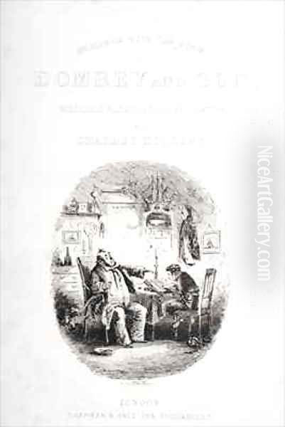 Cover illustration for 'Dombey and Son' by Hablot Knight Browne