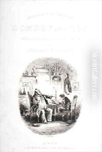 Cover illustration for 'Dombey and Son' by Hablot Knight Browne