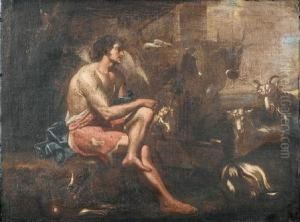Jacob Tending The Flock Of Laban by Domenico Brandi