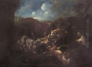 Scena Di Caccia by Domenico Brandi