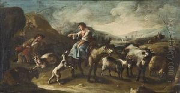 Paesaggio Con Pastori E Armenti - view 1