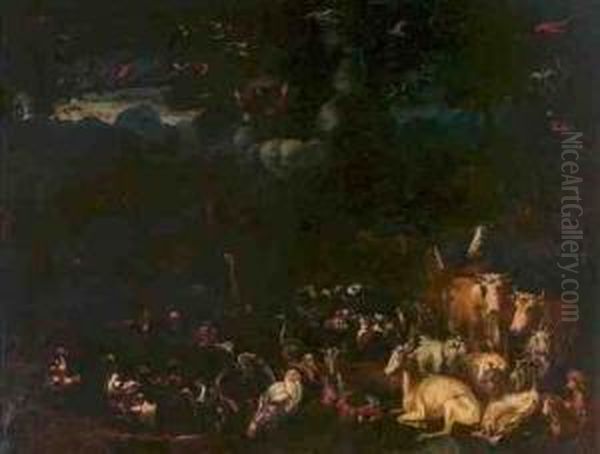 The Animals Gathering To Enter The Ark - view 1