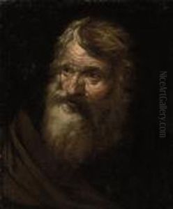 Head Study Of A Bearded Man by Giacinto Brandi