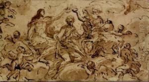 Le Couronnement De La Vierge by Giacinto Brandi