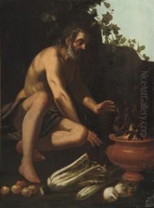 An Allegory Of Winter by Giacinto Brandi