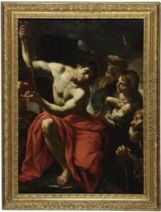 Saint John The Baptist Preaching In The Desert by Giacinto Brandi