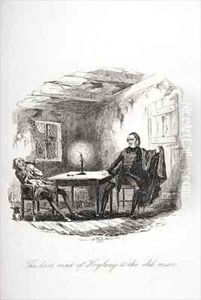 The last visit of Heyling to the old man by Hablot Knight Browne