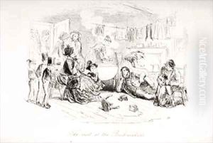 The visit at the Brickmaker's by Hablot Knight Browne