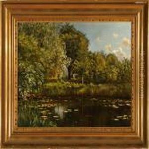 A Summer Day At A Forest Lake by I.H. Brandt