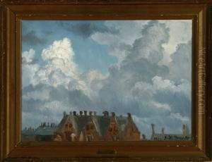 Clouds Above Roofs by Johannes Herman Brandt