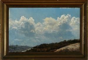 Autumn Landscape With A Storm Coming Up by Johannes Herman Brandt