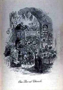 Our Pew at Church by Hablot Knight Browne