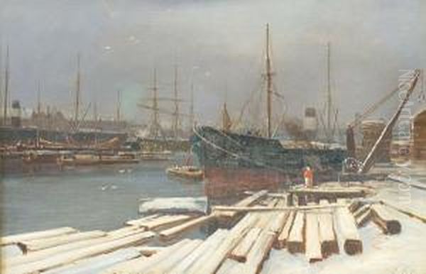 'bristol Docks On A Winter's Day' - view 1