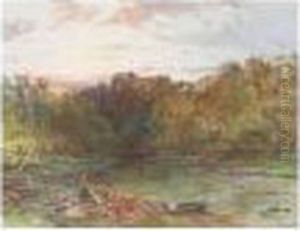 Sunset On The River by Charles Branwhite