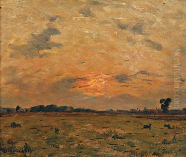 Coucher De Soleil Sur Le Pre - view 1