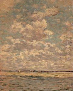 Ciel Nuageux Sur L'eau by Louis Braquaval