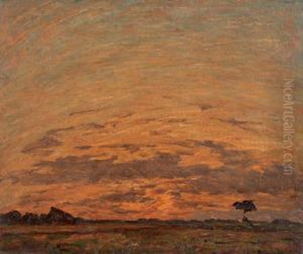 Coucher De Soleil Sur La Plaine - view 1