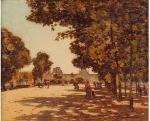 Promeneurs Au Jardin Des Tuileries