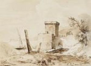 Kuste Bei Gariglano by Jacques Raymond Bracassat