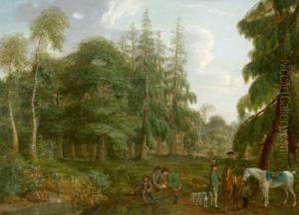 Jagdgesellschaft In Einerwaldlandschaft - view 1