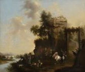 Jagdgesellschaft Vor Einer
Burgruine by Wenzel Ignaz Prasch