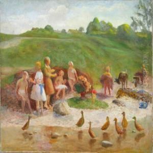 Paddling Children