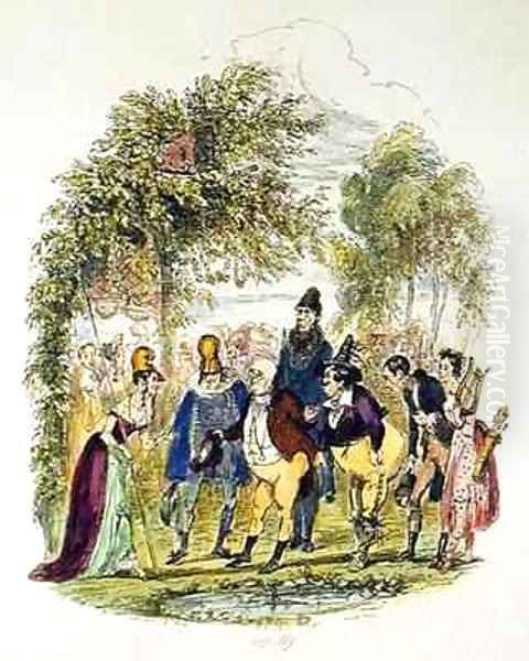 Mr Pickwick at Mrs Leo Hunter's Fete Champetre - view 1