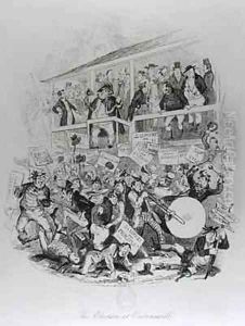 Mr Pickwick on Election Day at Eatenswill by Hablot Knight Browne