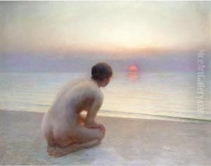 Morgenhilsen And Ved Solnedgang (morning Greetings) by Hans Ole Brasen