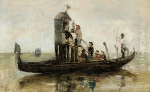 A Shrine On The Venetian Lagoon by Italico Brass