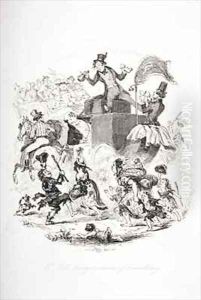 Mr. Bob Sawyer's mode of travelling by Hablot Knight Browne