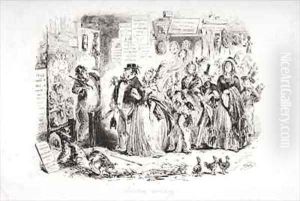 Another wedding by Hablot Knight Browne