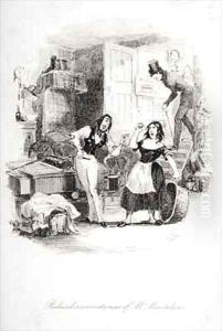 Reduced circumstances of Mr. Mantalini by Hablot Knight Browne