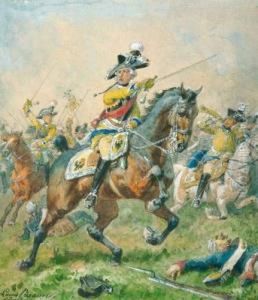 General Friedrich Wilhelm Von Seydlitz In Der Schlacht. by Louis Braun