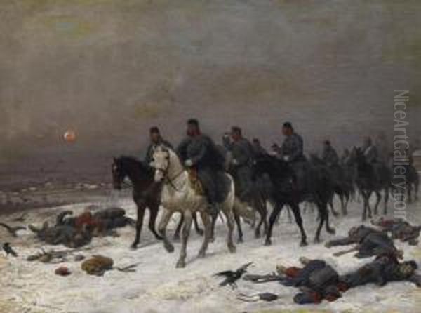 Cavalry In Winter - view 1
