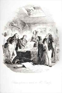 Solemn reference is made to Mr. Bunsby by Hablot Knight Browne