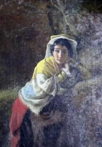 Portrait Of An Italian Woman by William A. Breakspeare
