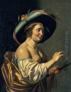 A Shepherdess by Jan Van Bijlert