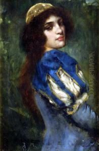 A Pre-raphaelite Lady by William A. Breakspeare