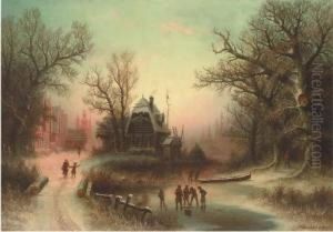 Figures In A Winter Landscape Figures In A Winter Landscape