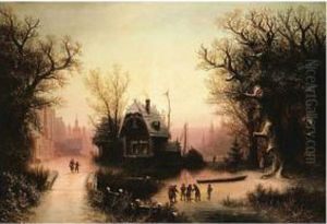 Landscape With Izbas by Albert Bredow